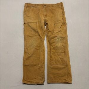 Dickies Double Knees Pants 42x30 40x29 Beige Relaxed Straight Carpenter‎ Baggy